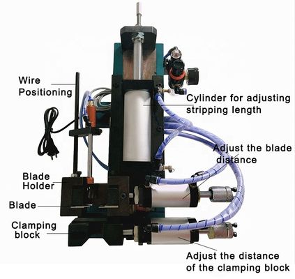 YH-416 Pneumatic 와이어 펠링 머신 벗기기 길이 0-150mm 공기 압력 3-7kgcm2