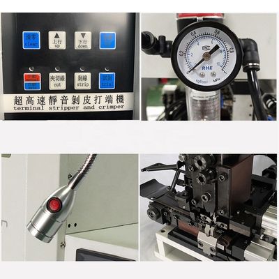 와이어 범위 0.01-0.75mm2 다극 와이어 스트리핑 크림프 프레스 기계 케이블