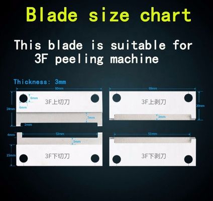 3F 코어 와이어 펠링 머신 블레이드 Pneumatic Stripping Machine Knife 커스터마이징 지원